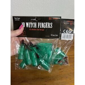 Halloween Party Supplies Witch Fingers Plastic 10Pk X’s 2 Favor Pack amscan (20)